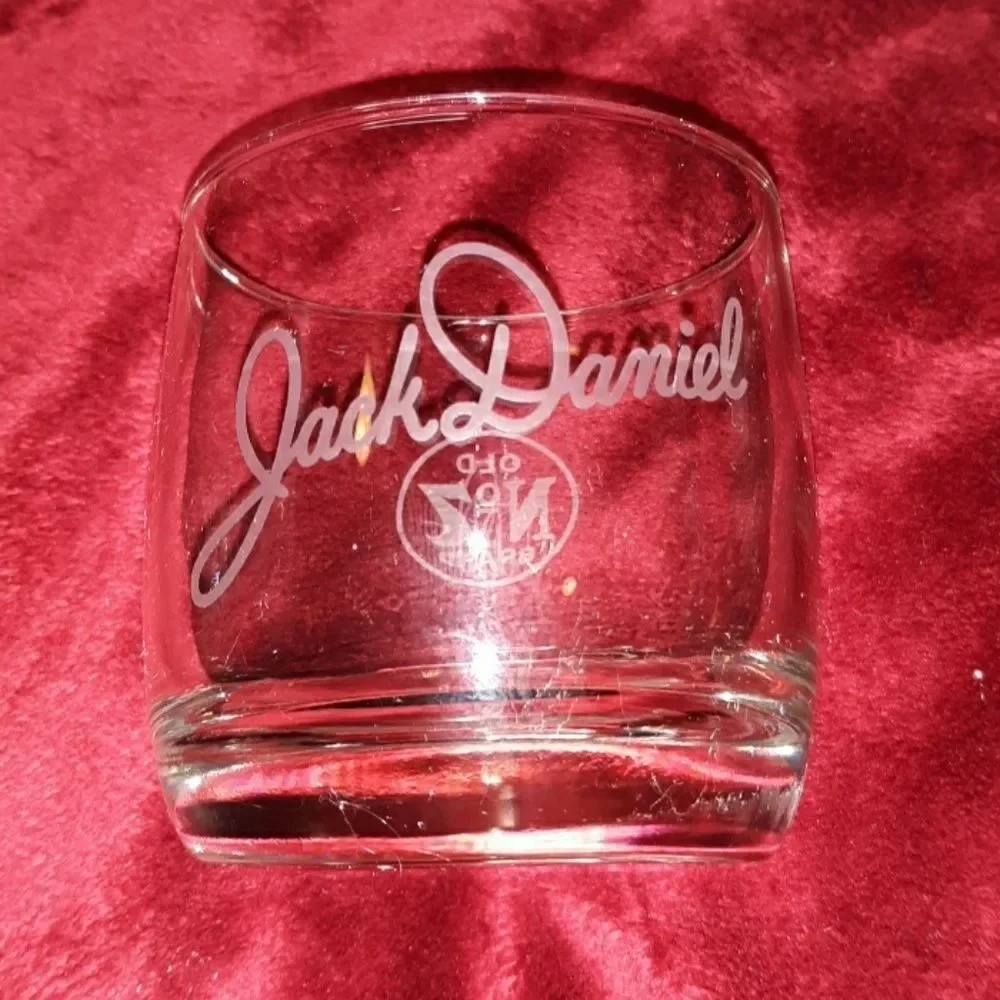 2 Jack Daniel's Old‎ No. 7 Etched Cocktail Glasses